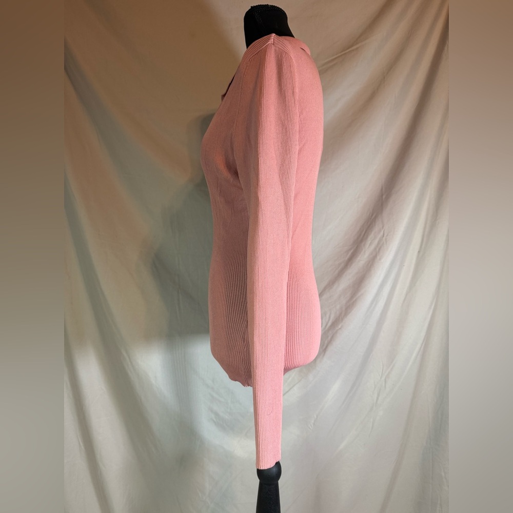 MinkPink Ribbed Collared Deepβ V-Neck Top π - Picture 7 of 8